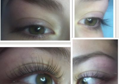 Lash lift before after
